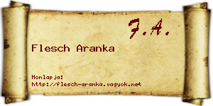 Flesch Aranka névjegykártya